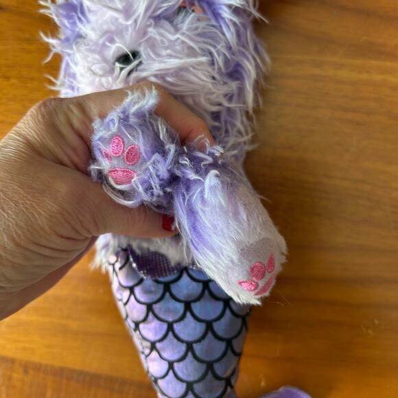 Little Live Scruff a Luvs Purple Shimmer Mermaid Puppy Dog Plush 12” Toy Moose - Picture 4 of 8